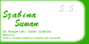 szabina suman business card